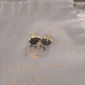 Kendra Scott Platinum drusy Tessa earrings